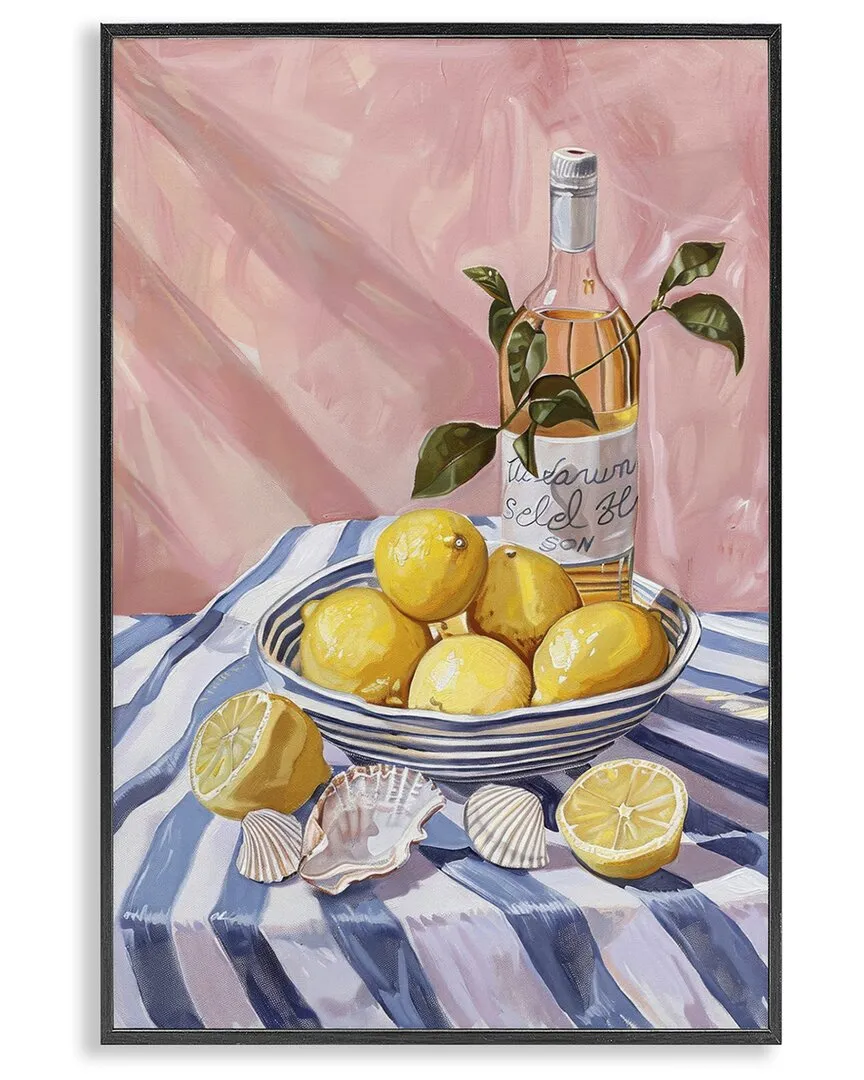 Summer Fruit & Wine Framed Giclee Art - 12x18 inch image