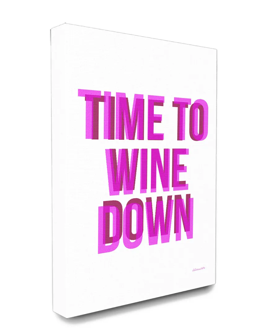 Time To WINE Down Canvas Wall Art Print image