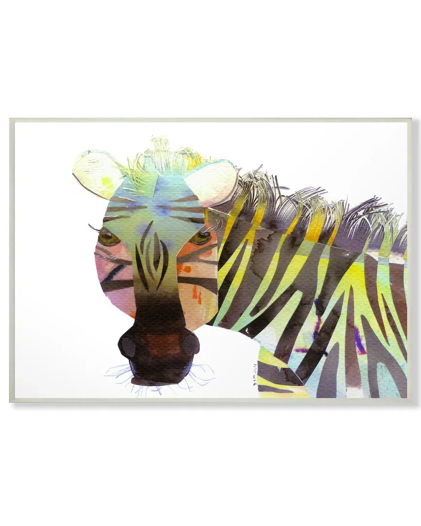 Watercolor Cutout Collage Zebra by Marley Ungaro Framed Art image
