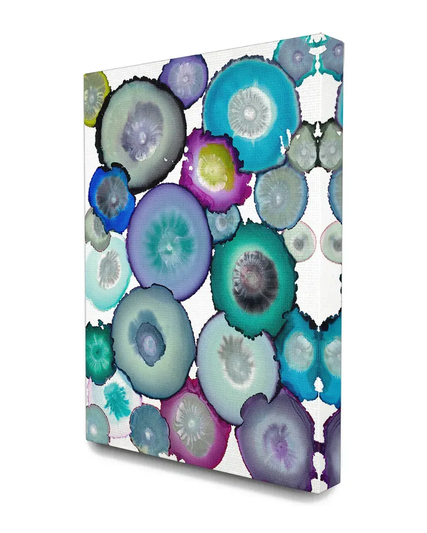 Watercolor Geodes Canvas Wall Art - Wood Frame