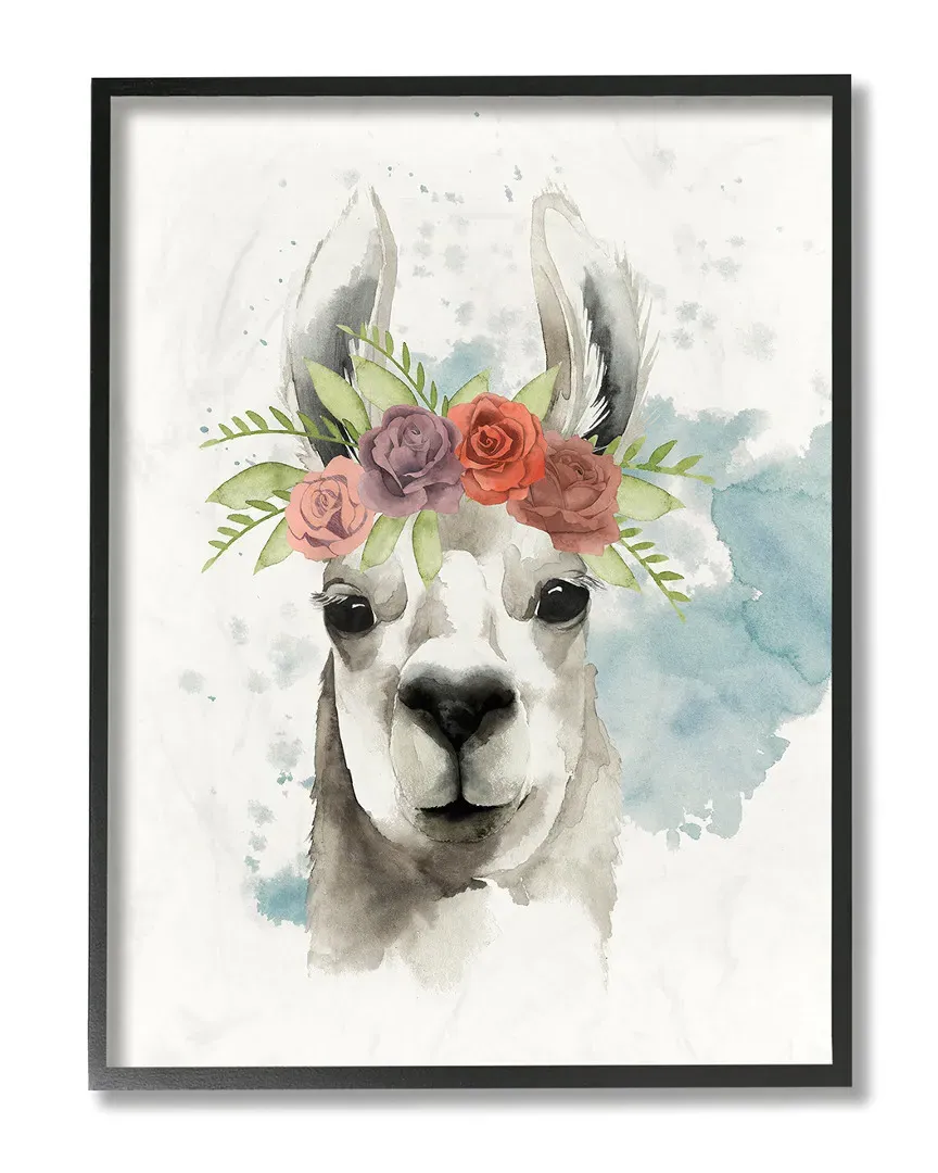 Watercolor Llama Del Rey Framed Giclee Print image