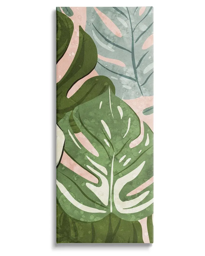 Ziwei Li Monstera Leaf Canvas Wall Art - 10x24 inch