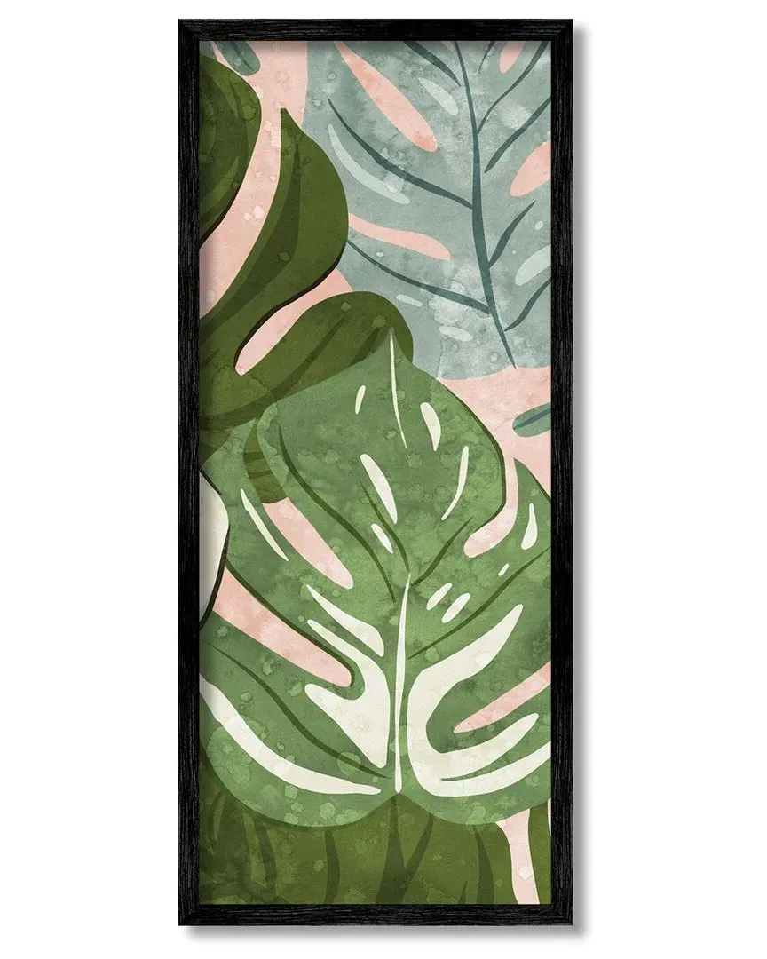 Ziwei Li Monstera Leaf Framed Giclee Wall Art - Black Frame