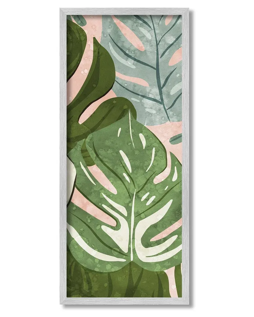 Ziwei Li Monstera Leaf Framed Giclee Wall Art - Grey Frame