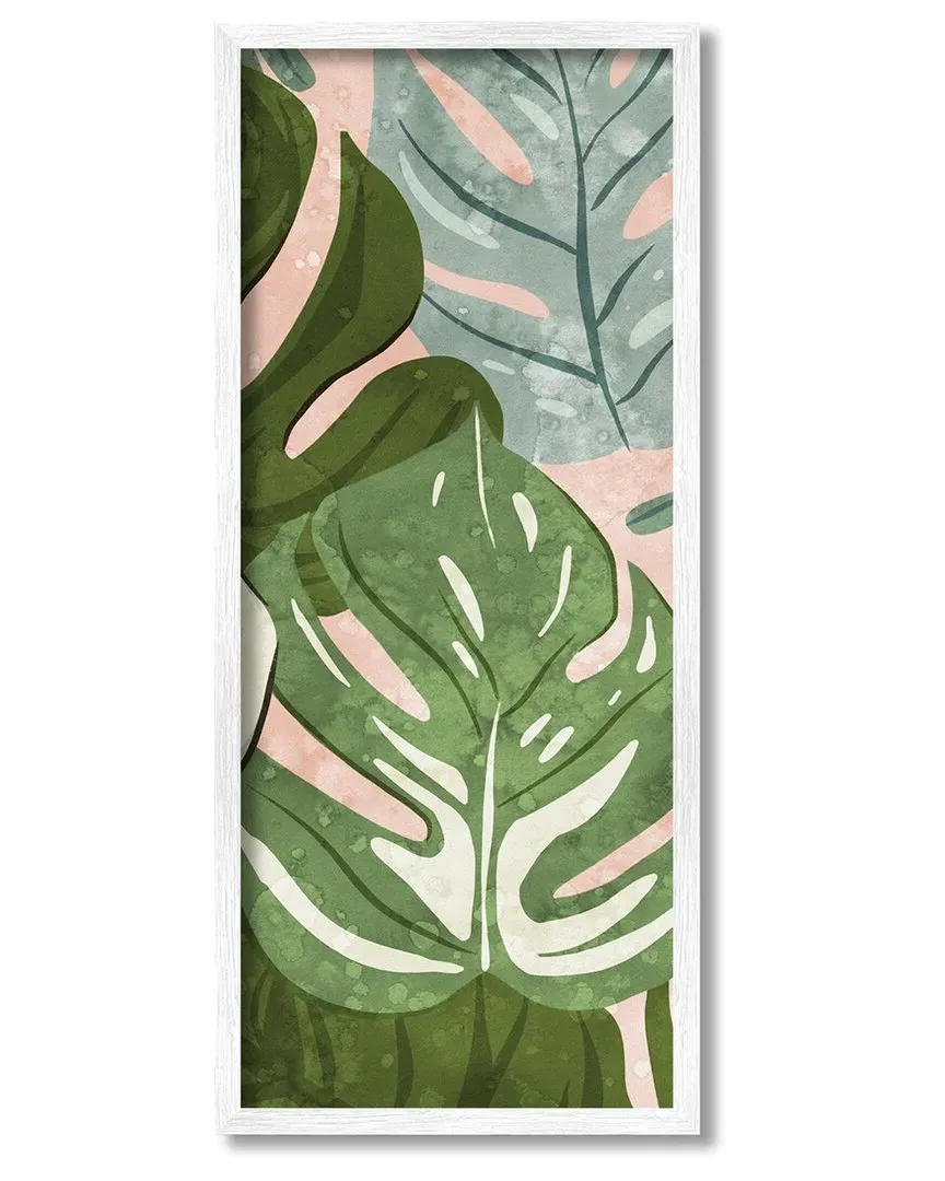 Ziwei Li Monstera Leaf Framed Giclee Wall Art - White Frame