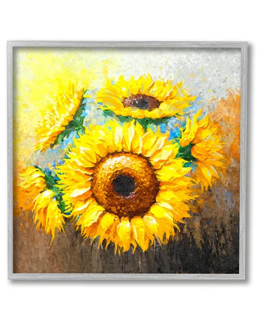 Ziwei Li Sunflowers Framed Giclee Wall Art - Gray