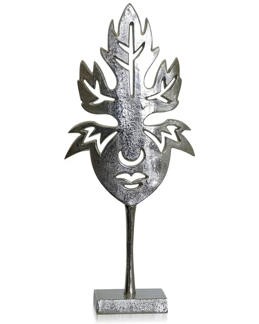 Laurent Aluminum Metal Figurine Face Stand - Silver