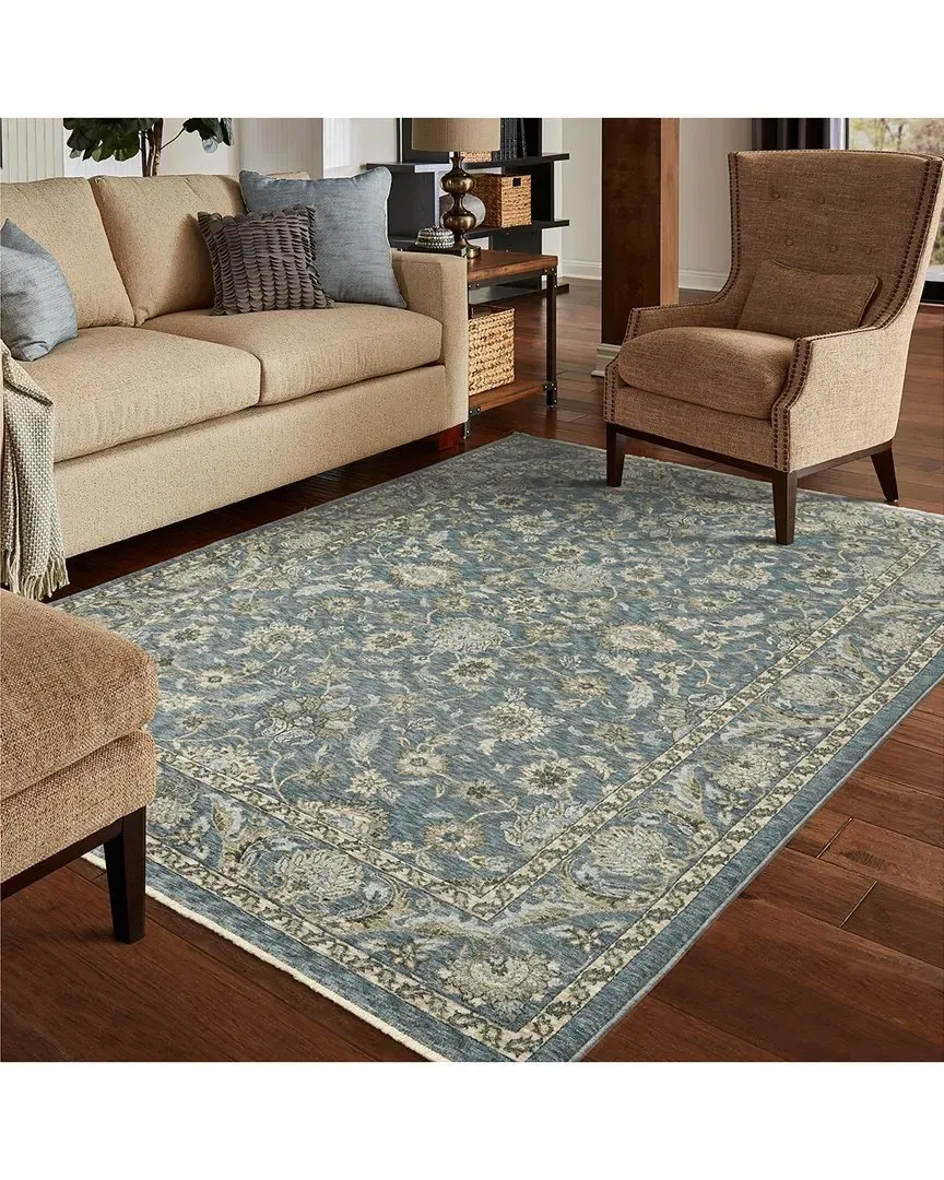 Arlington Old World Inspired Rug - Blue, Polyester