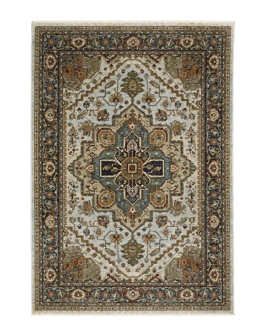 Arlington Oriental Medallion Area Rug with Fringe