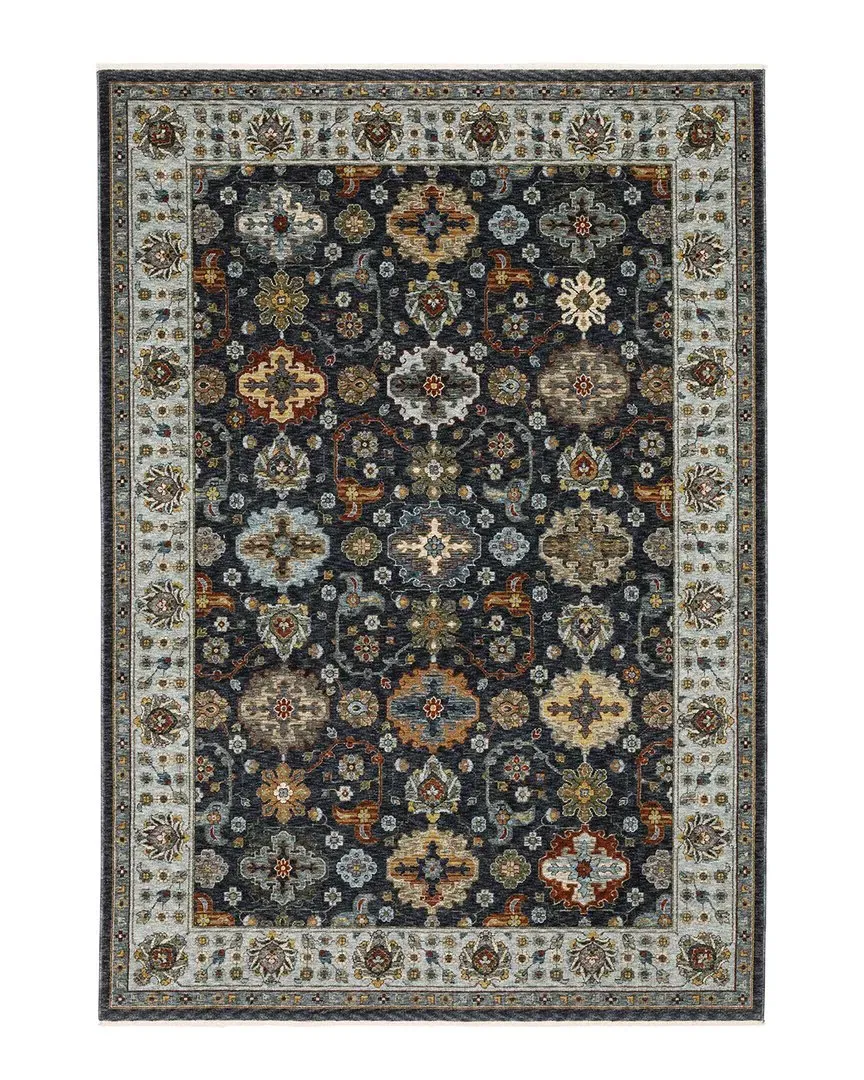 Arlington Oriental Medallion Area Rug with Fringe