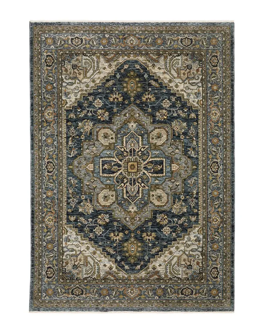 Arlington Oriental Medallion Area Rug with Fringe