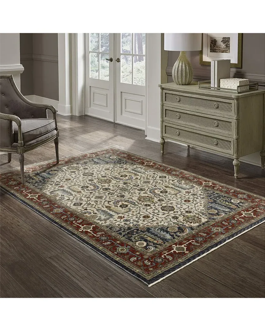 Arlington Oriental Medallion Rug - White, Polyester
