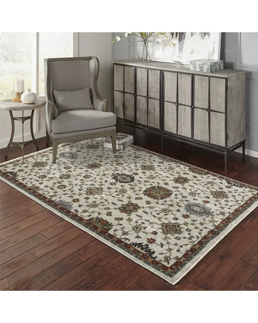 Arlington Oriental Medallions Rug - White, Polyester
