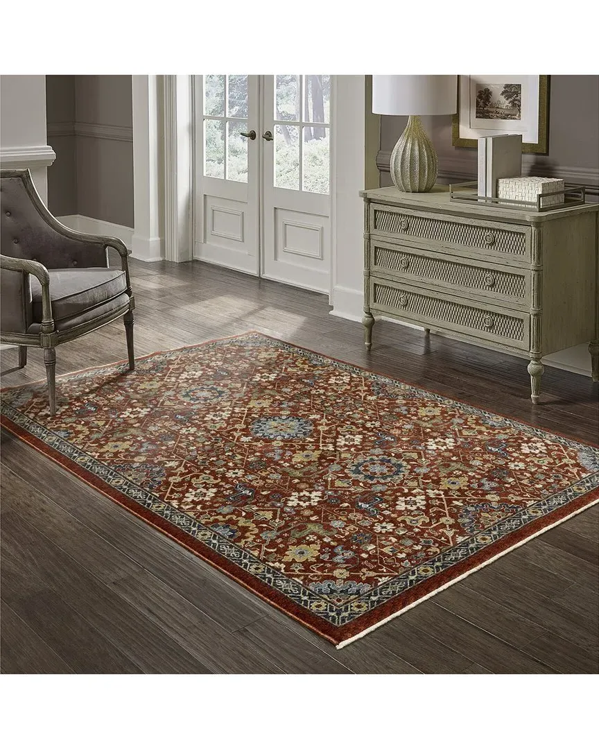 Arlington Oriental Tribal Rug - Red, Polyester