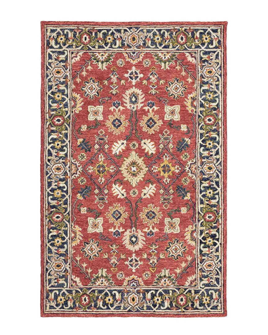 Artistry Bohemian Hand-Crafted Area Rug - Red, Wool