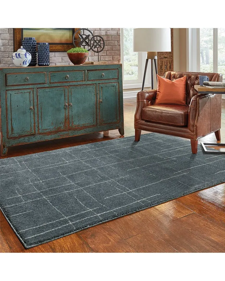 Ashton Abstract Geometric Rug - Blue, Polyester image