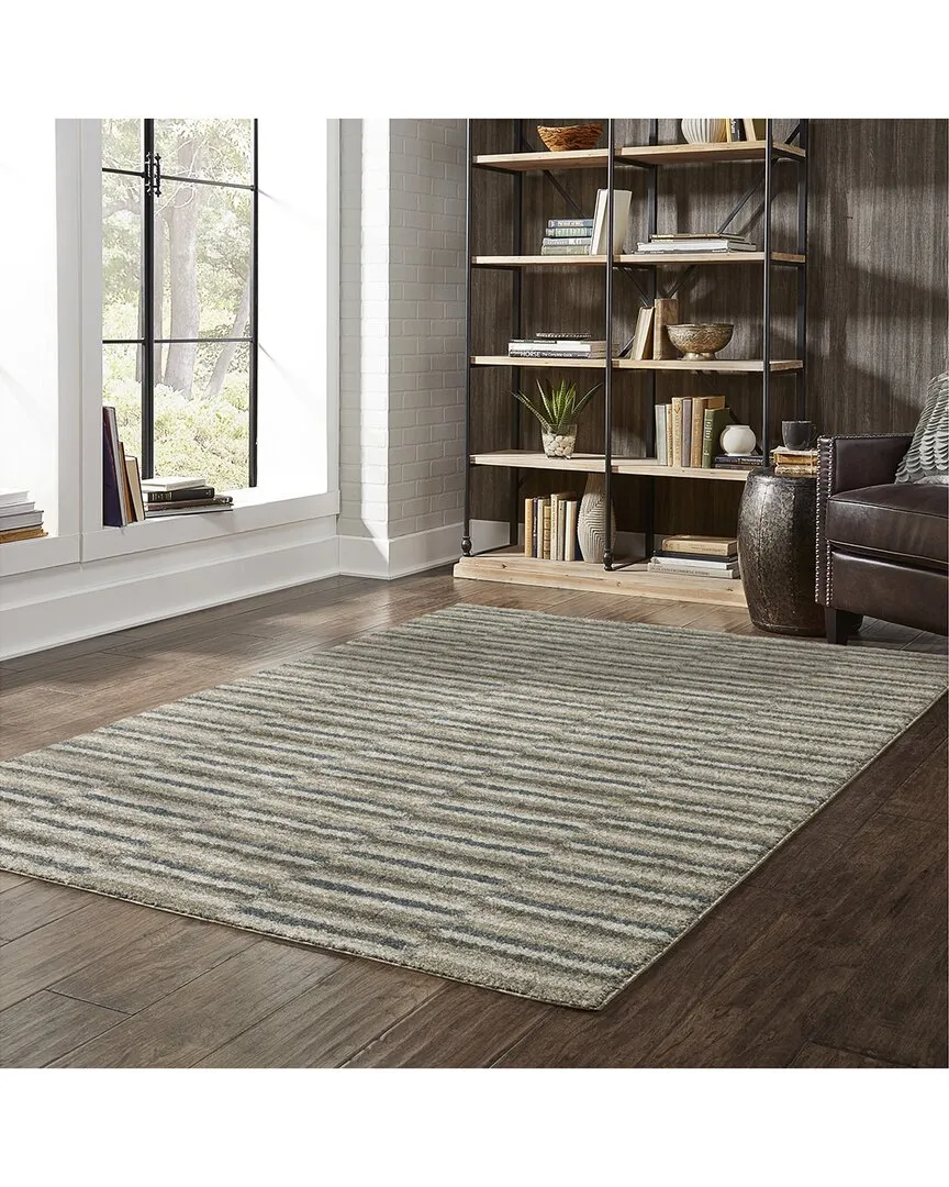Ashton Multi Striped Rug - Blue, Polyester image