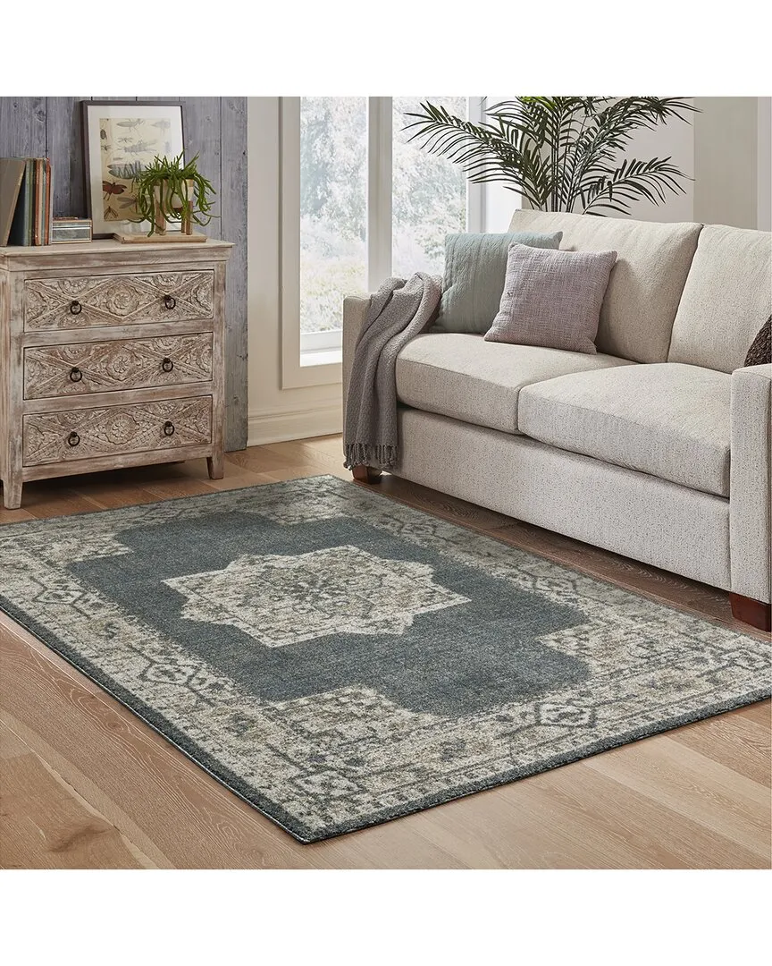 Ashton Star Medallion Rug - Blue, Polyester image