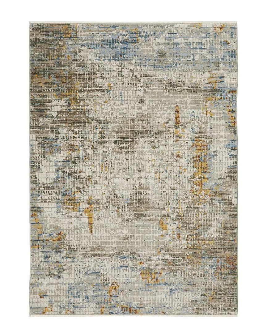 Bartlett Distressed Abstract Recycled Area Rug - Beige image