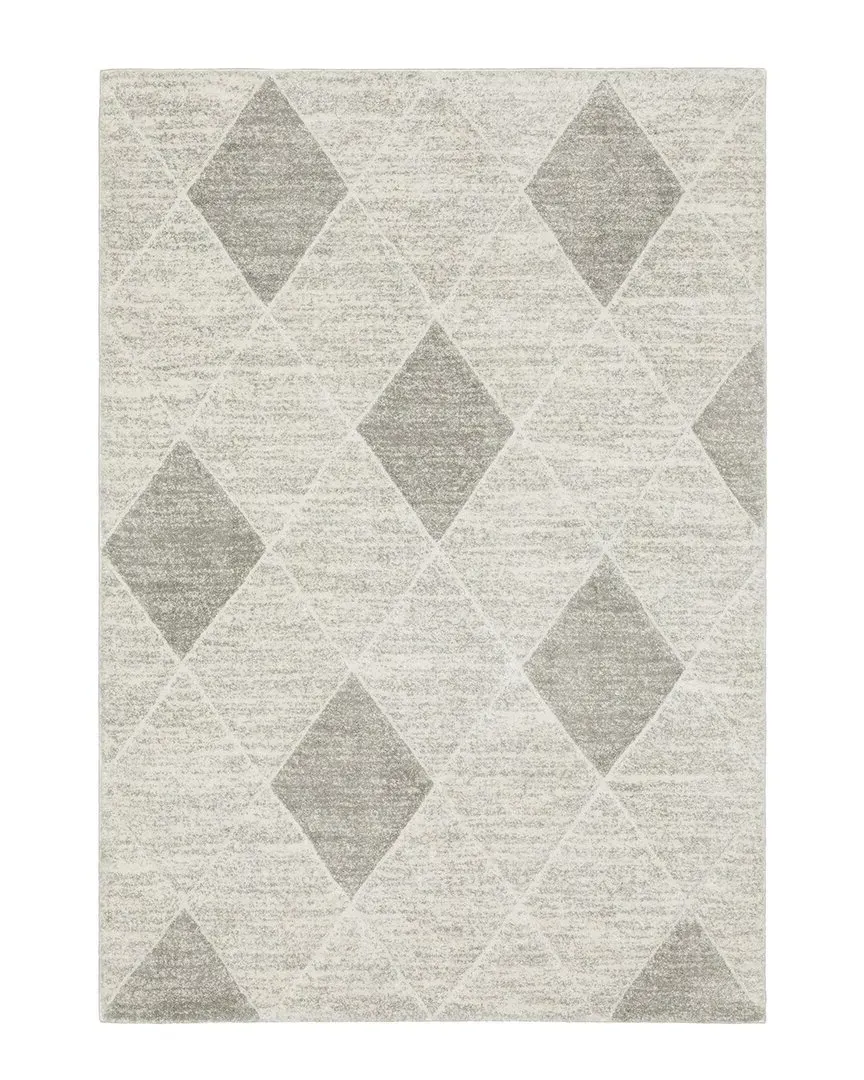 Calypso Geometric Diamond Rug - Grey, Polypropylene image