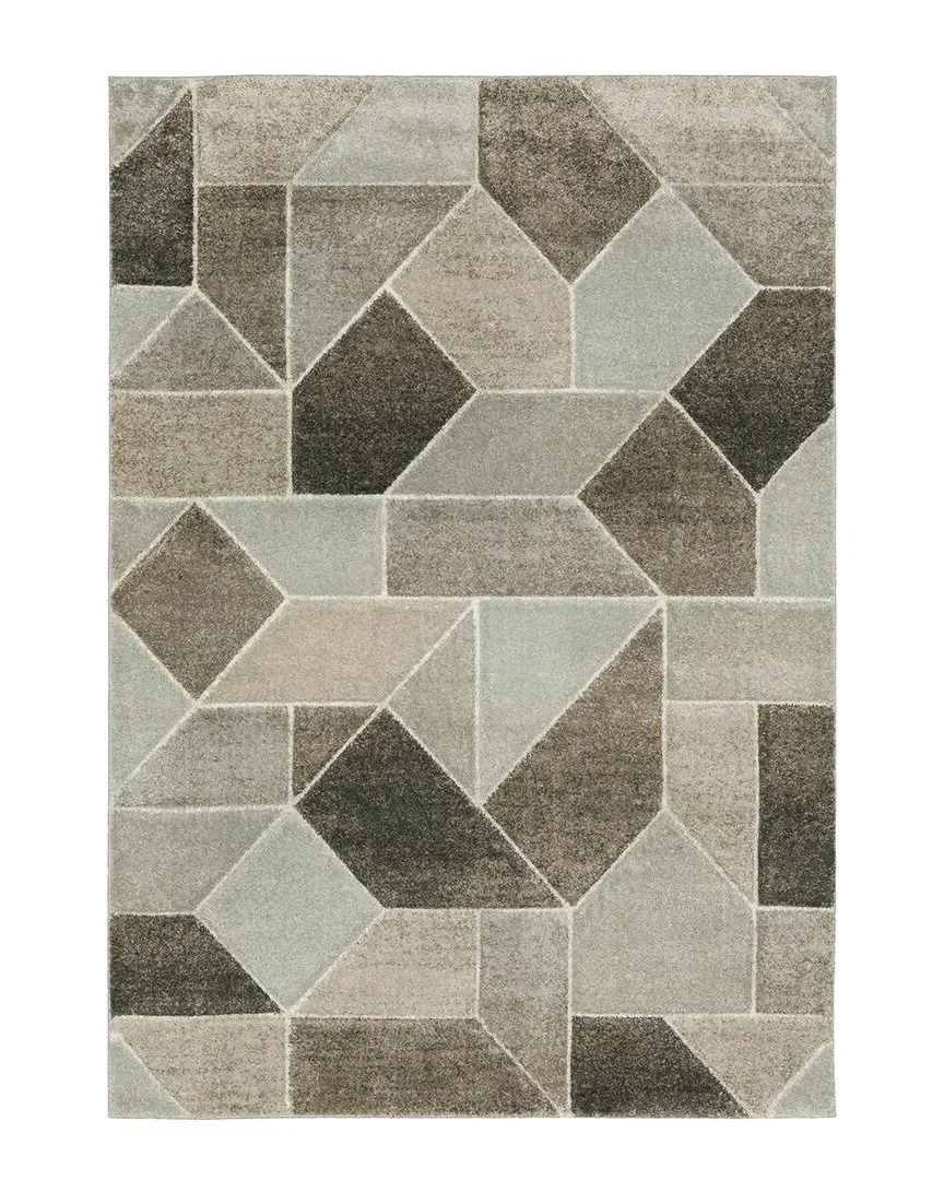 Calypso Geometric Rug - Grey, Polypropylene