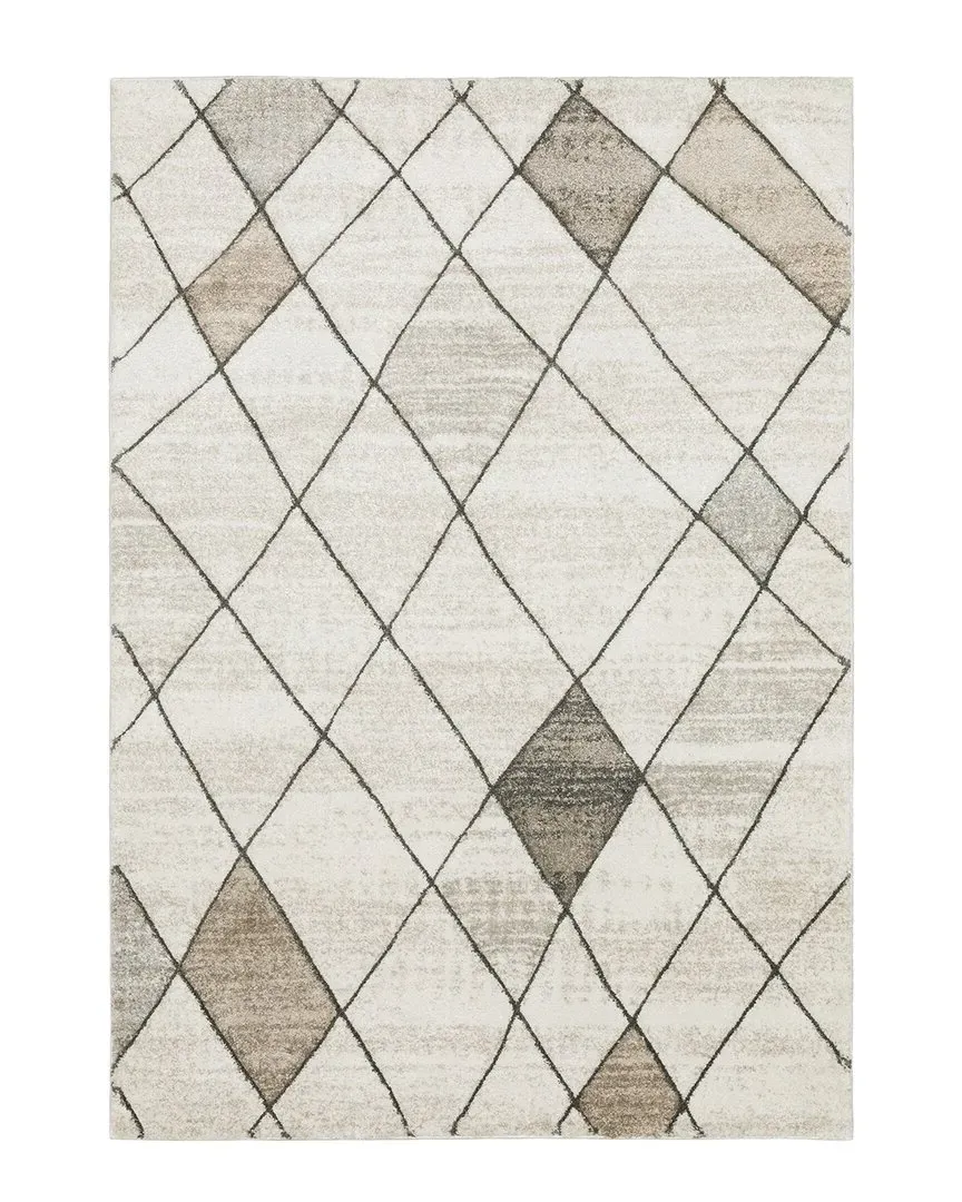 Calypso Lattice Power-Loomed Area Rug - Beige image