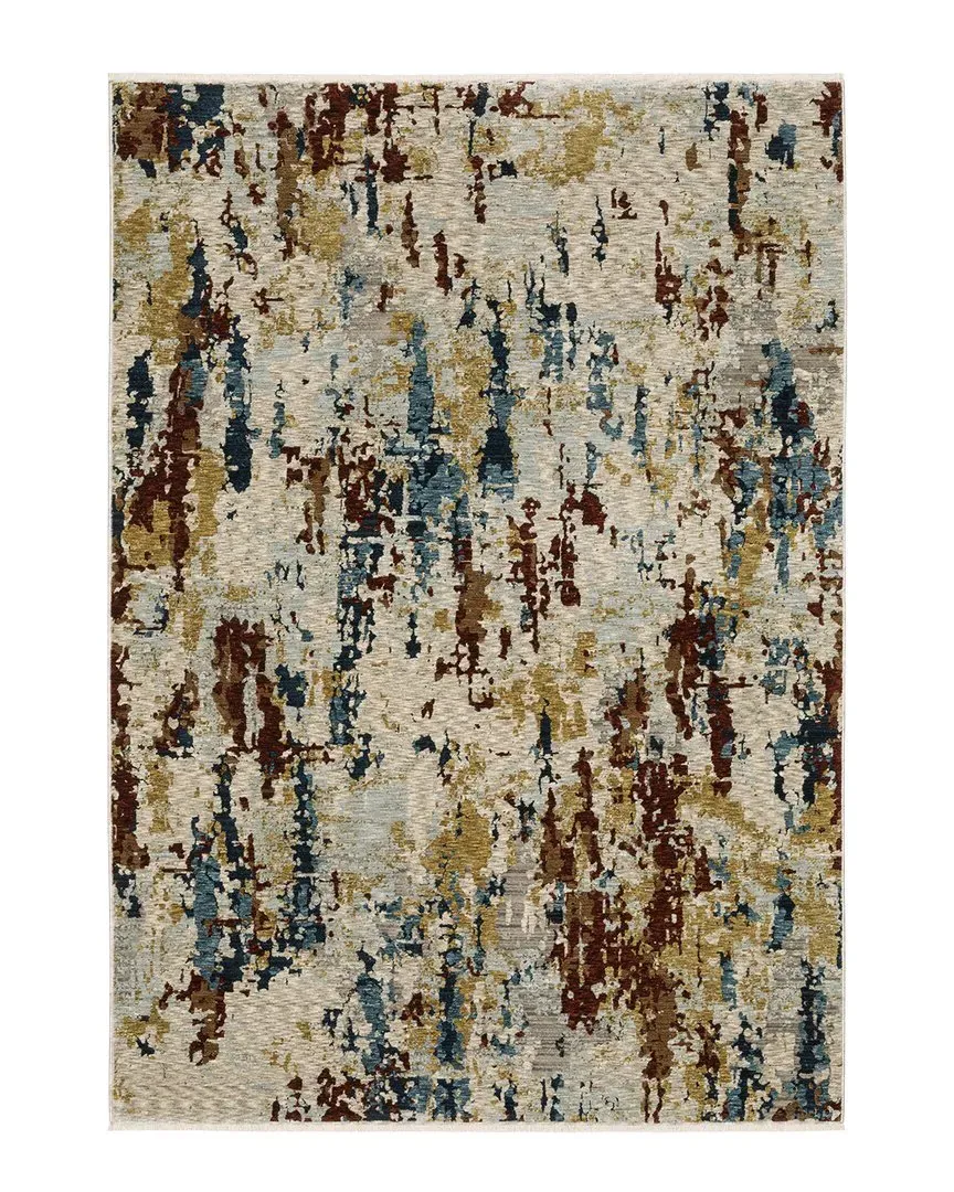 Cameron Abstract Rug - Beige, Polyester image