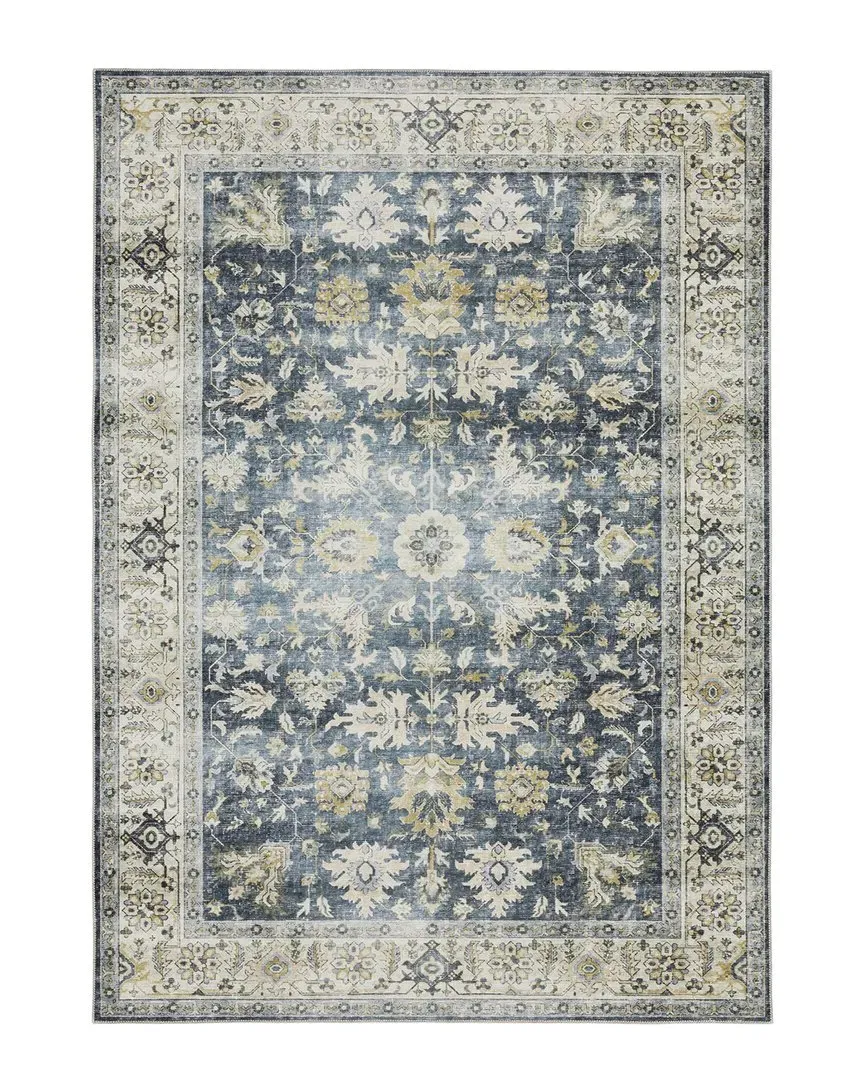 Chandler Washable Flat Weave Rug - Charcoal, Polyester