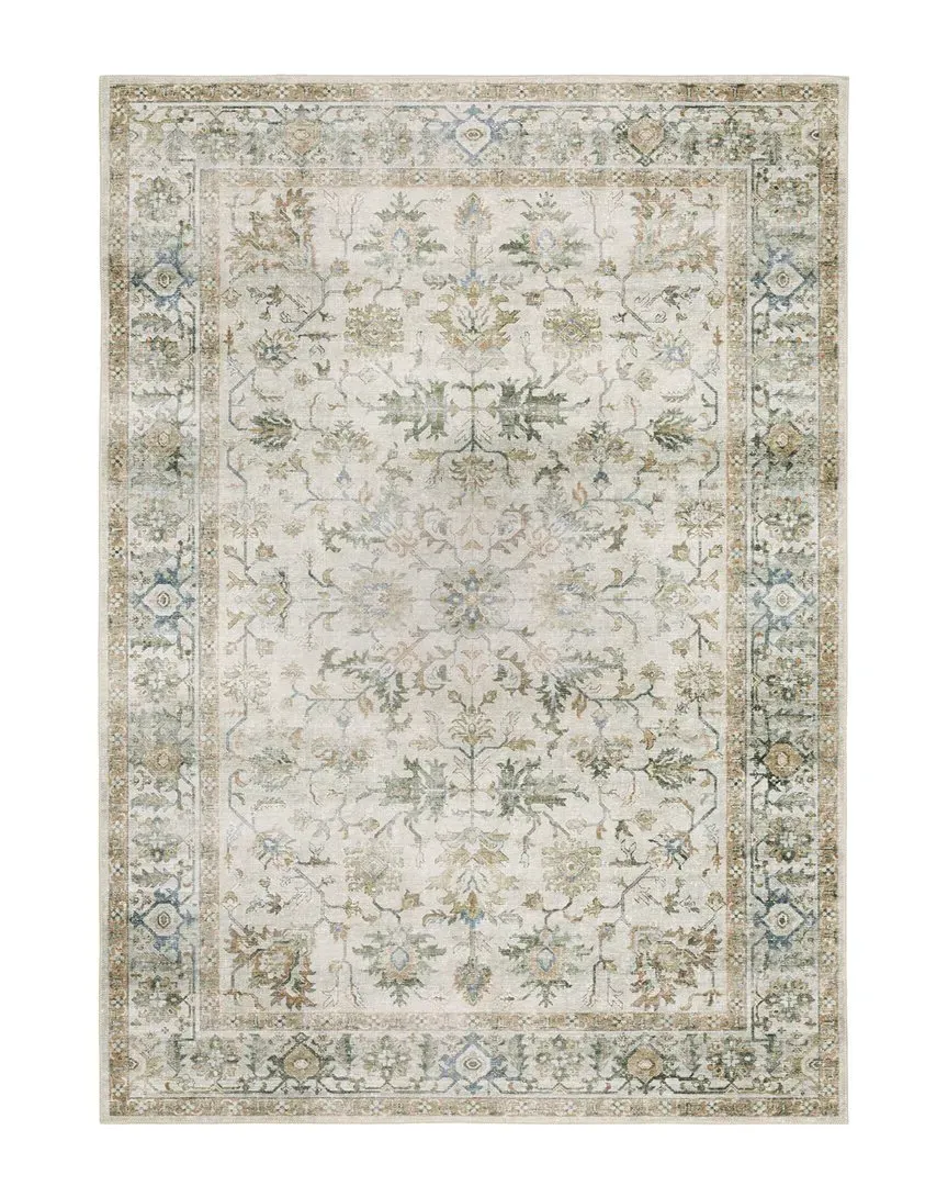 Chandler Washable Flat Weave Rug - Ivory, Polyester