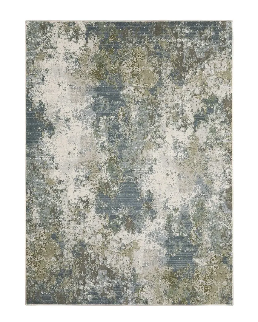 Cordona Industrial Abstract Area Rug - Blue, Polyester image