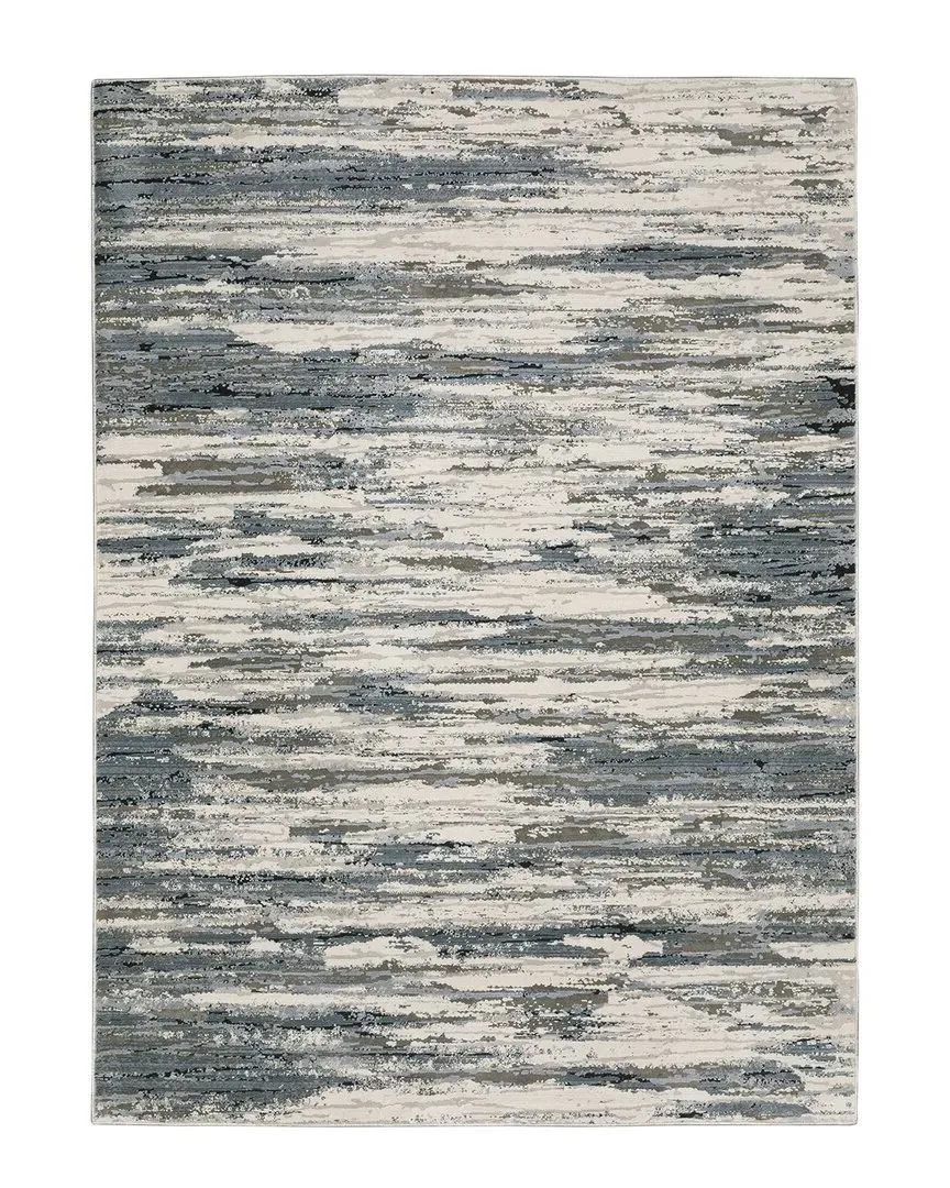 Cordona Industrial Abstract Area Rug - Blue, Polyester