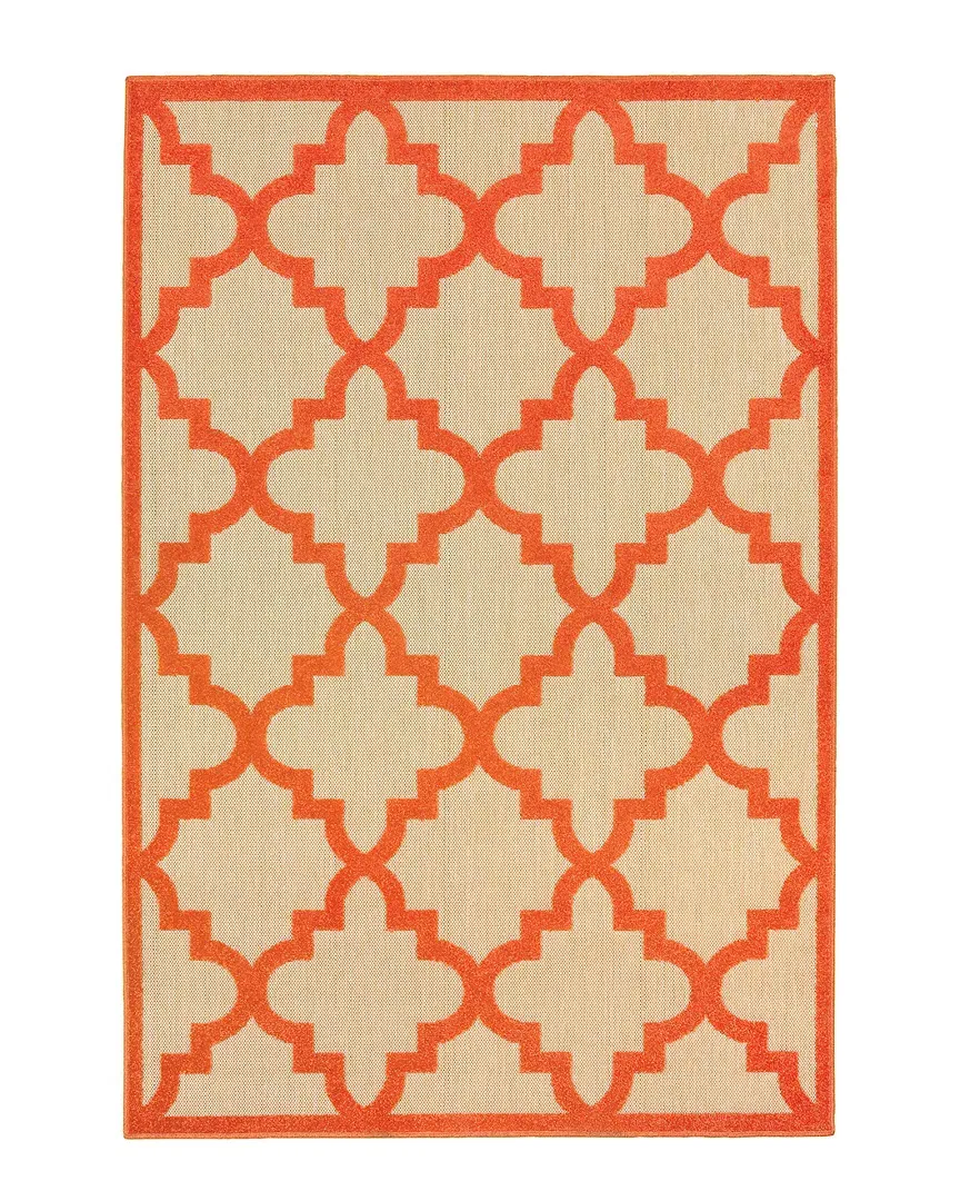 Costa Indoor/Outdoor Rug - Sand and Orange, Polypropylene