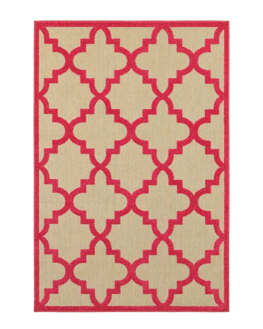 Costa Indoor/Outdoor Rug - Sand and Pink, Polypropylene