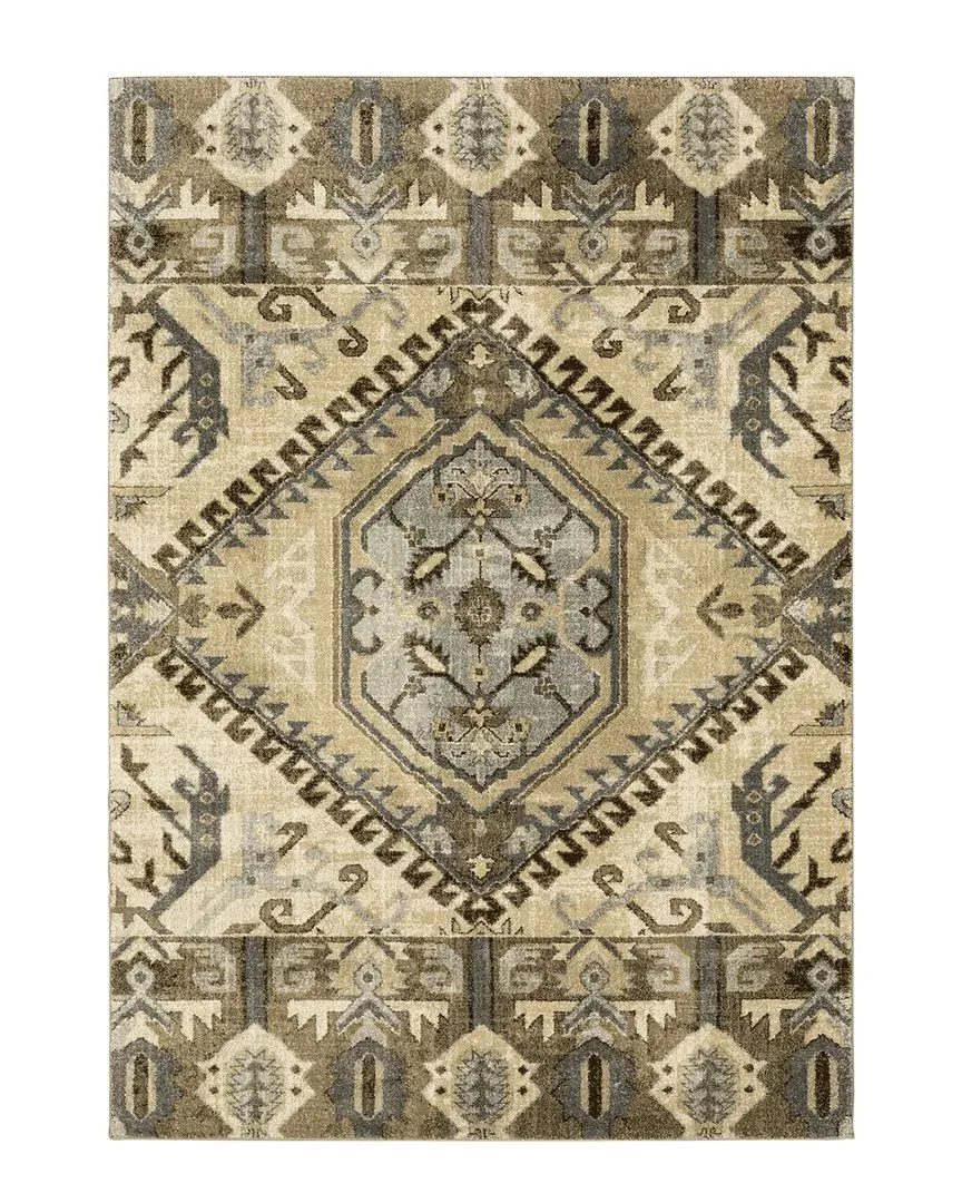 Fairlawn Southwest Medallion Area Rug - Tan, Polypropylene image