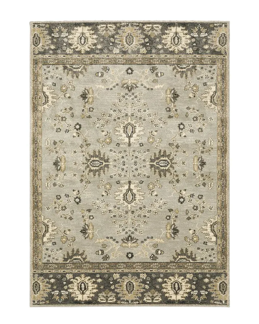 Fairlawn Wide Border Area Rug - Stone