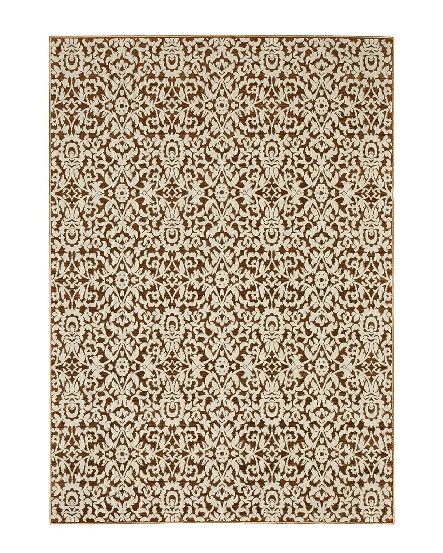 Irondale Two-Tone Oriental Area Rug - Rust, Polyester