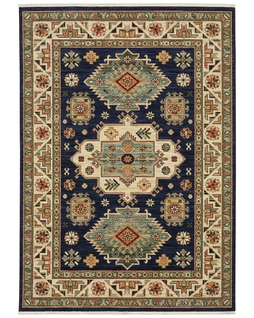 Lakeview Tribal Diamond Medallion Area Rug - Charcoal, Wool-Blend image