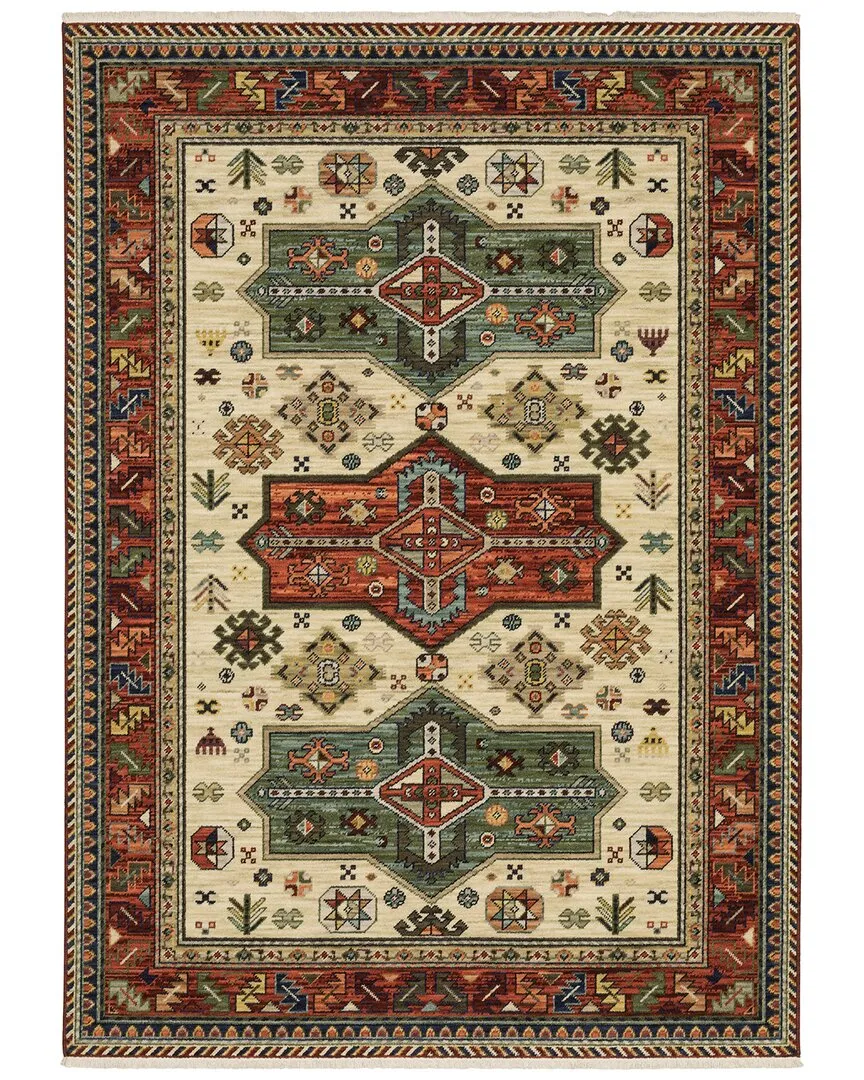 Lakeview Tribal Medallions Area Rug - Red, Wool-Blend