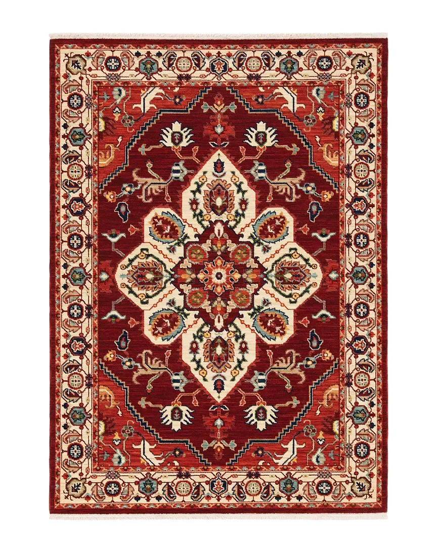 Lakeview Wool-Blend Rug - Red