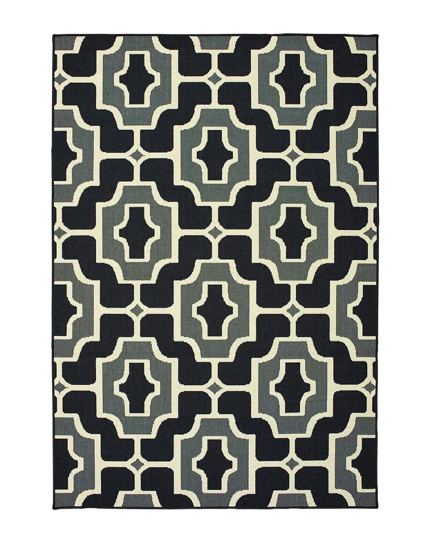 Madison Indoor/Outdoor Rug - Black and Grey, Polypropylene image