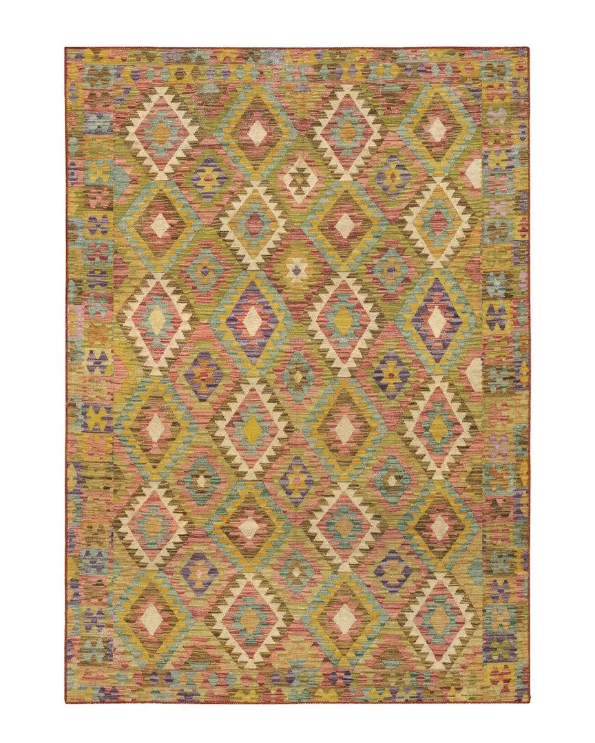 Marcel Southwestern Washable Flat Weave Rug - Polyester image