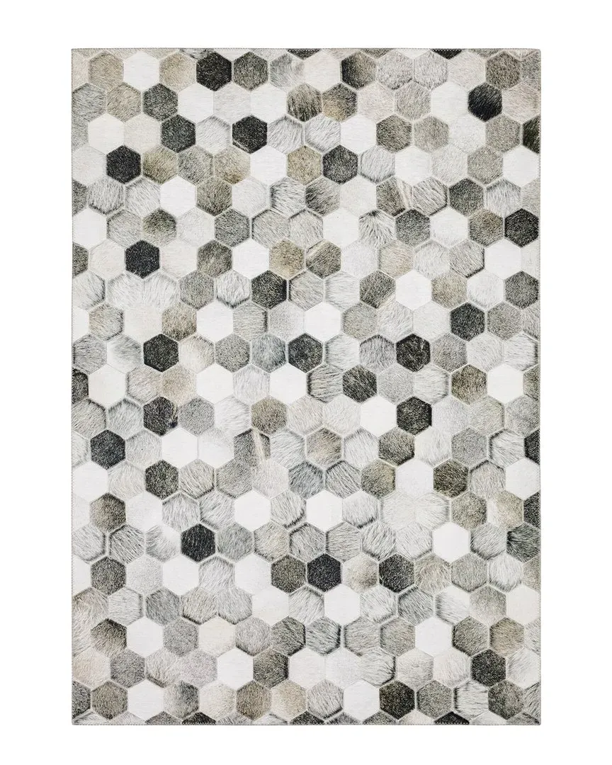 Melody Geometric Rug - Grey, Polyester