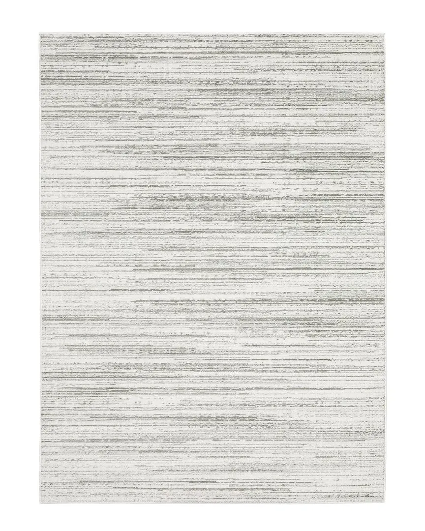 Mirage Etched Lines Area Rug - White, Polyester