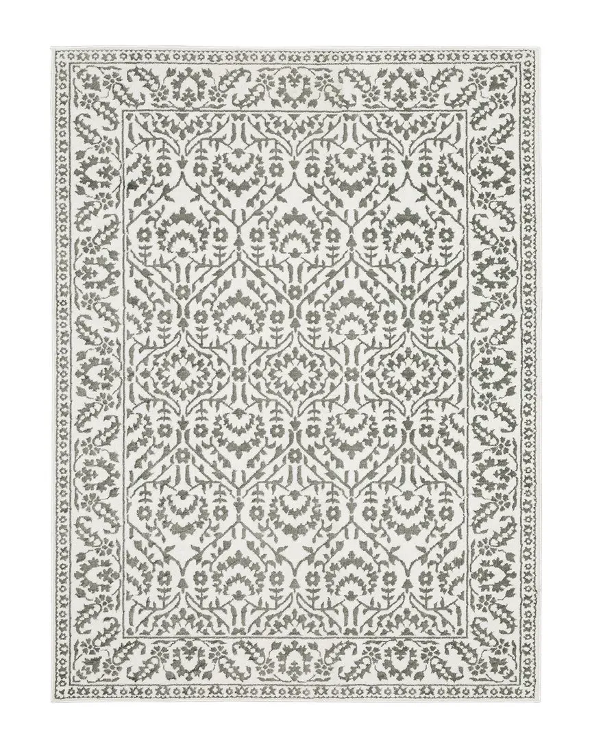 Mirage Two-Tone Botanical Area Rug - Grey, Polyester