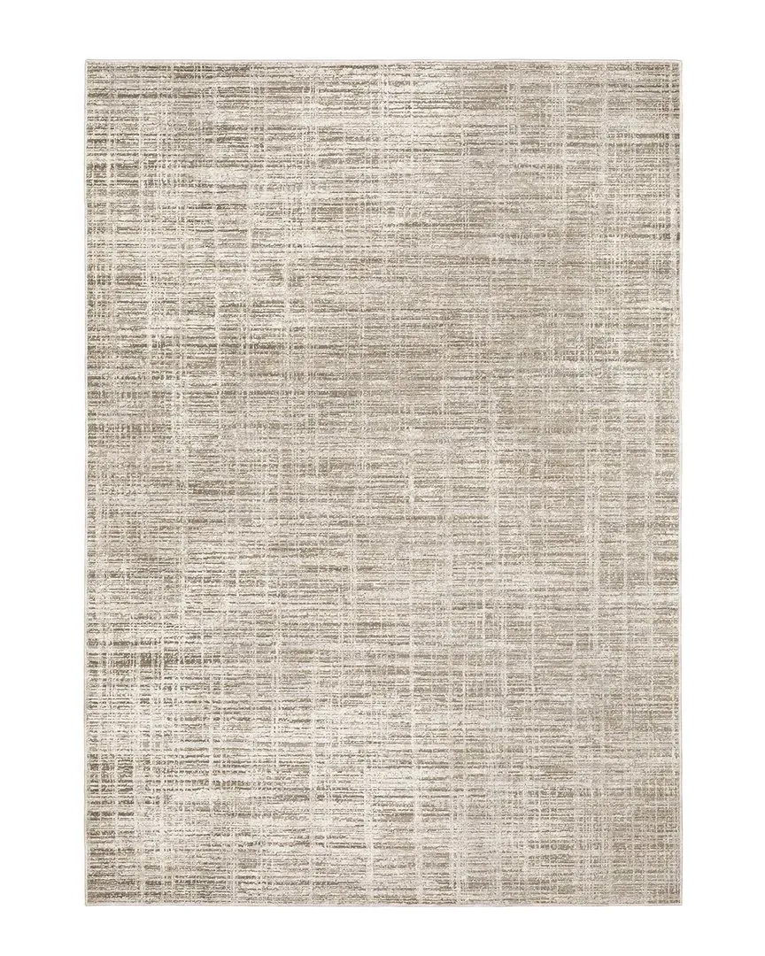 Nimbus Abstract Etchings Area Rug - Beige, Polyester image