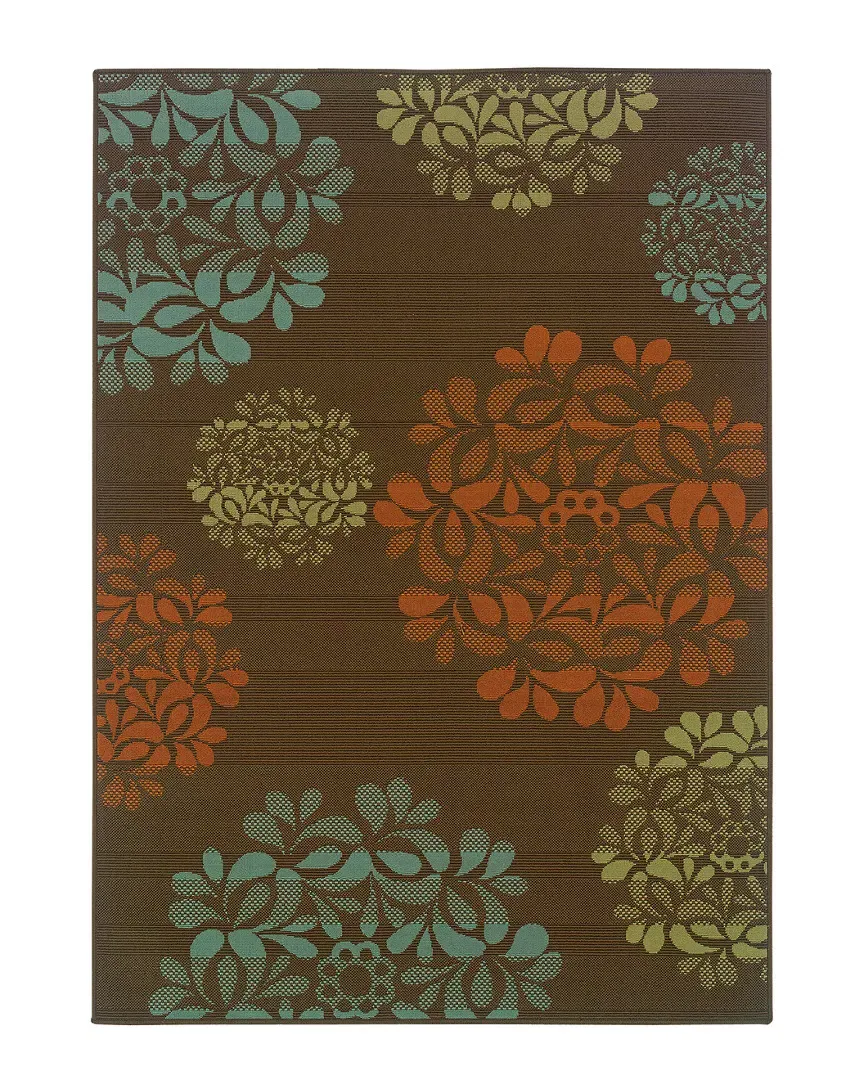 Portiva Indoor/Outdoor Rug - Brown, Polypropylene