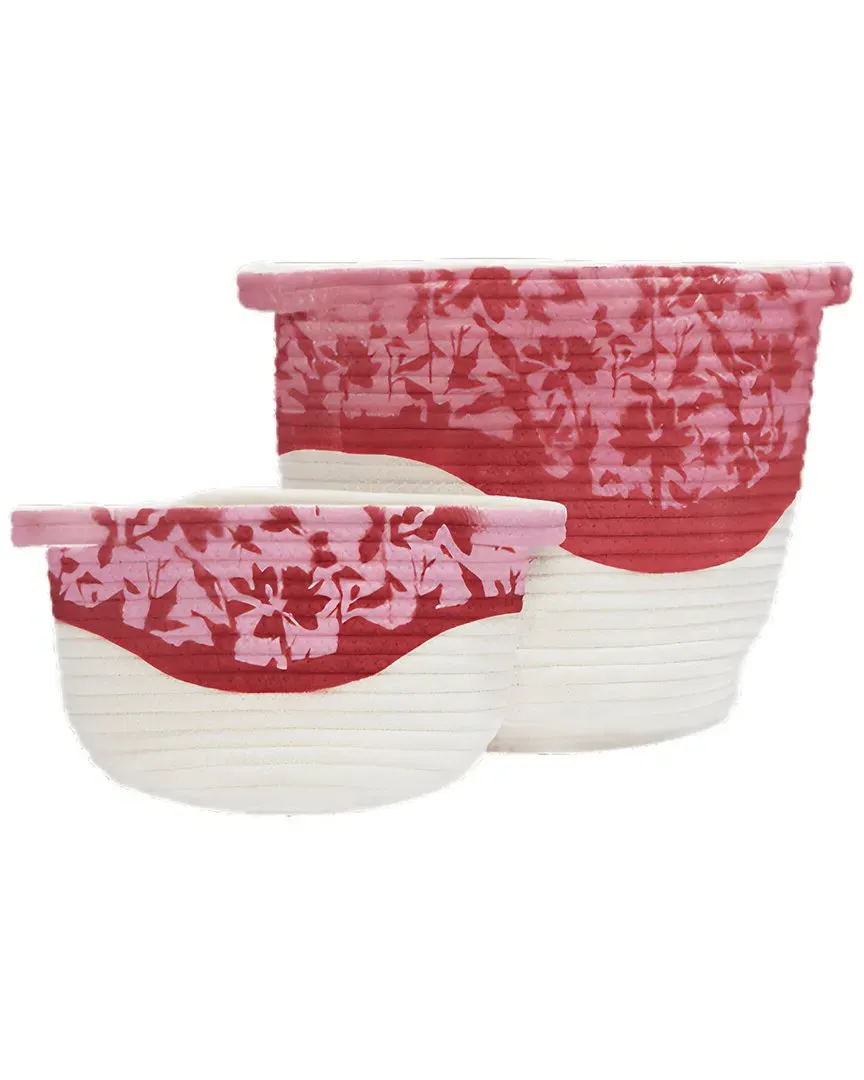 Avery Set of 2 Storage Baskets - Multicolor, Woven Rope image