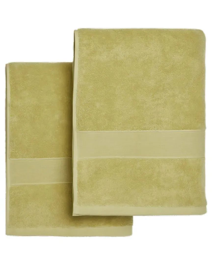 Marco Polo 2pc Bath Towel Set - Light Green, Cotton image