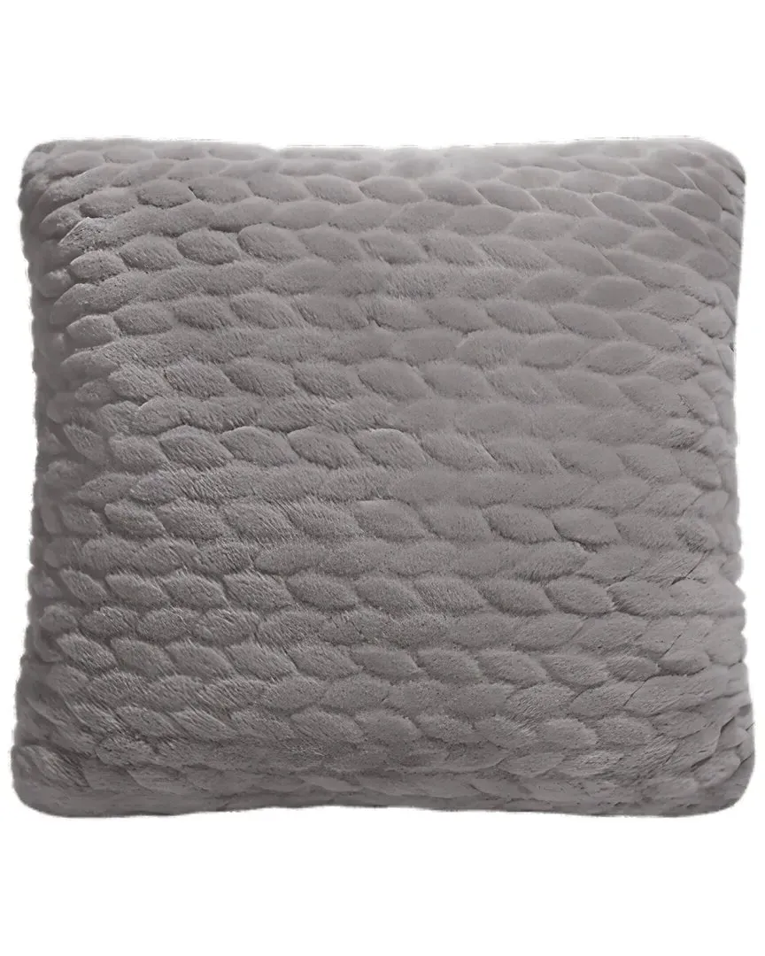 Nirvana Fluffy Throw Pillow - Grey, Faux Fur image