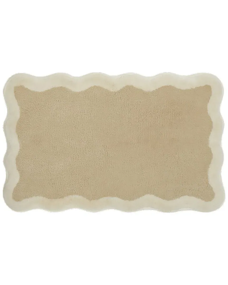 Wavy Edge Bathmat - Cream
